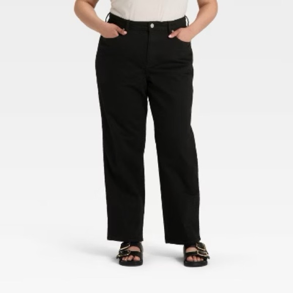 Universal Thread Women's Straight Leg Jeans - Black